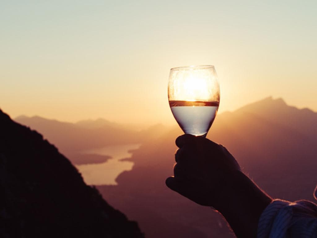Wein und Berg auf der Katrin