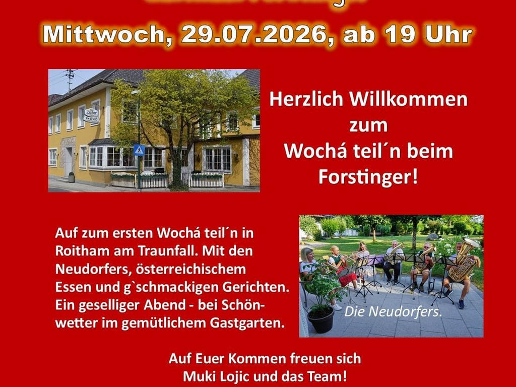 Wochá teil'n im Gasthaus Forstinger