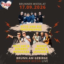 Brunner Wiesn 2026 - Otto und die Friesenjungs, Monti Beton & J. Krankl, Pete Art
