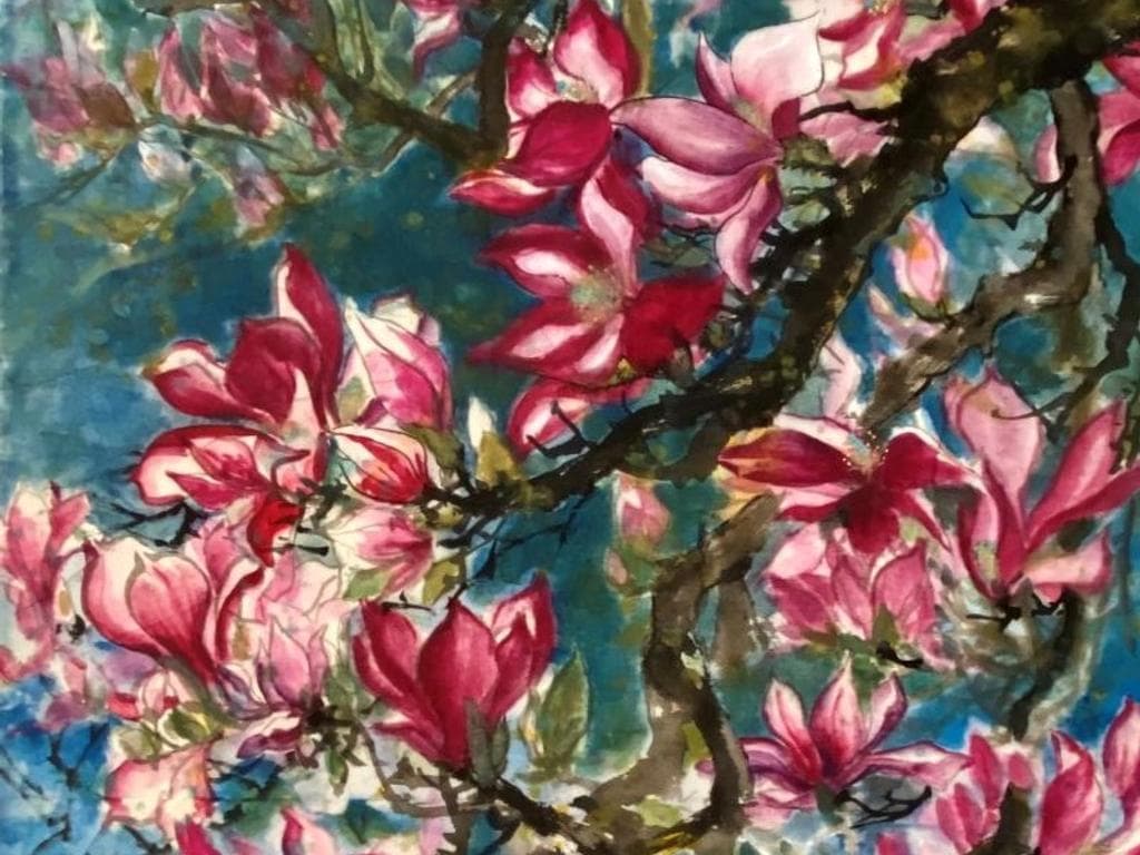 Ai Qun: Unter dem gleichen Mond. Traditionelle Chinesische Tuschemalerei