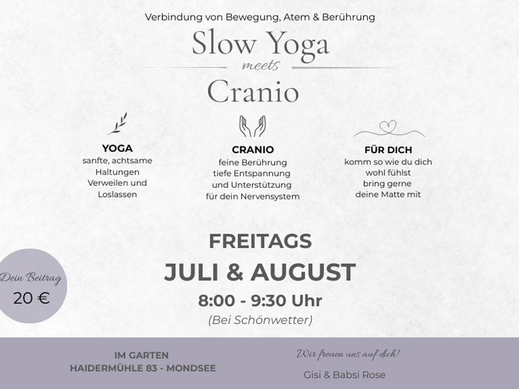 Slow Yoga meets Cranio im Garten