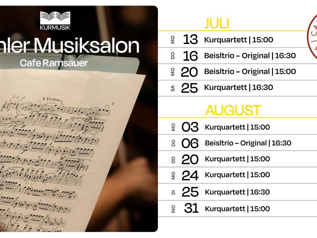 Konzert des Kurquartetts - Ischler Musiksalon im Café Ramsauer