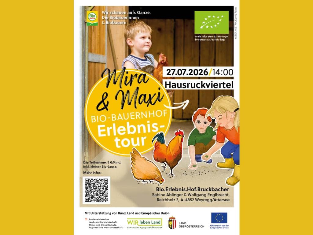 Mira und Maxi Bio-Bauernhof Erlebnistour
