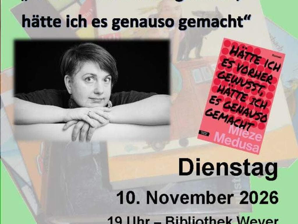 Lesung | Mieze Medusa - Hätte ich es vorher gewusst, hätte ich es genauso gemacht