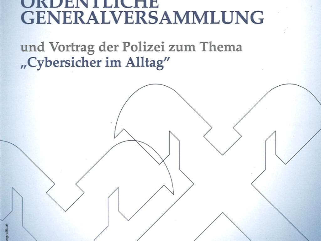 Ordentliche Generalversammlung der Raiffeisenbank Maria Schmolln-St. Johann eGen und Vortrag "Cybersicher im Alltag"
